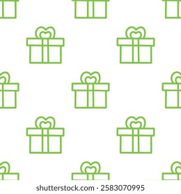 Isometric Gift Flat Icon. Pixel Perfect. For Mobile and Web. Vector illustration of holiday gift boxes. Gift Line Icons. Editable Stroke. Seamless background.