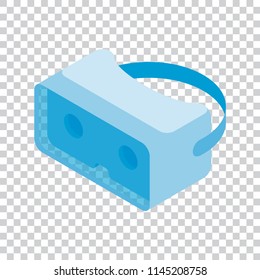 Isometric glasses of virtual reality on a transparent background. Flat vector illustration EPS10.