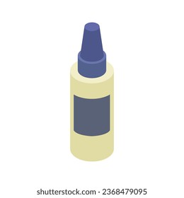 Isometric glue tube illustrated in vector