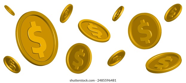 Diseño isométrico del Vector de la moneda de oro, financiero, negocio, inversión, Elementos gráficos de Money Welth, símbolo rico aislado en estilo plano, ilustración de la venta y del comercio
