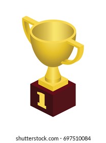 Isometric Gold Trophy