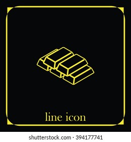 Isometric golden bricks. 