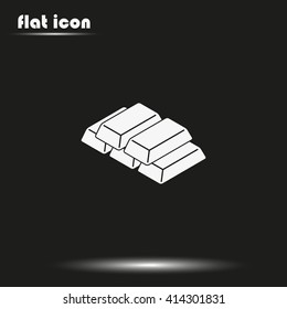 Isometric golden bricks. 