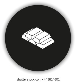 Isometric golden bricks. 