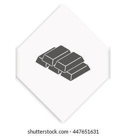 Isometric golden bricks. 