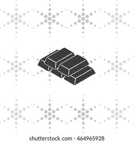 Isometric golden bricks. 