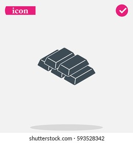 Isometric golden bricks. 