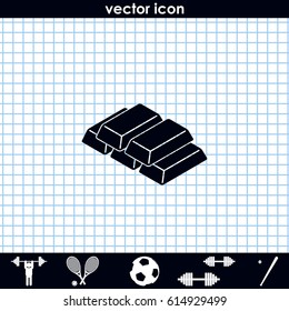 Isometric golden bricks. 