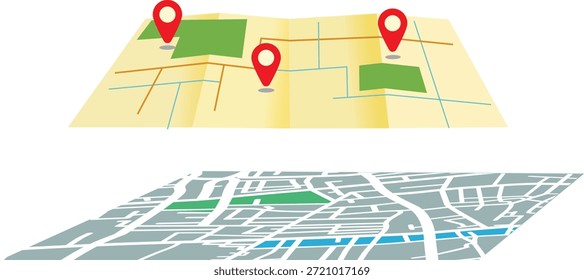 Ilustración de navegación isométrica de mapa GPS que muestra el seguimiento de la ruta a un pin de ubicación propio en un mapa de vista superior de la ciudad. Fondo abstracto moderno de transporte y navegación con mapas de calles, carreteras y múltiples pines de navegación que resaltan posiciones y destinos. Ideal para conceptos de navegación GPS, localización, planificación de rutas, tecnología de ciudades inteligentes, logística, servicios de entrega, App de viajes, servicios de taxi, movilidad urbana y sistemas de cartografía digital. Ilustración vectorial limpia adecuada para Diseño web, aplicaciones móviles, infografías, diseño UI UX, presentaciones, publicidad y proyectos de transporte o tecnología. Ilustraciones de Vector escalables y editables perfectas para conceptos modernos de navegación, posicionamiento y mapeo.