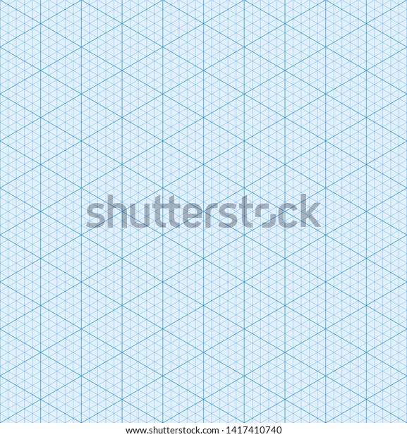 Isometric Graph Paper Background Seamless Pattern Stock Vector Royalty