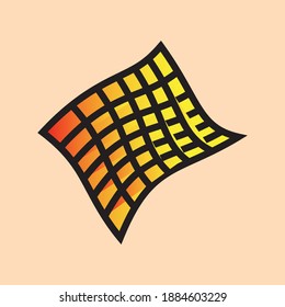 Diseño de tee gráfico isométrico con capas cúbicas. Para camisetas, afiches o ícono y logo.