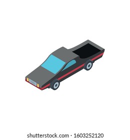 Isometric grey car design, Transportation vehicle transport wheel speed traffic road and travel theme Vector illustration