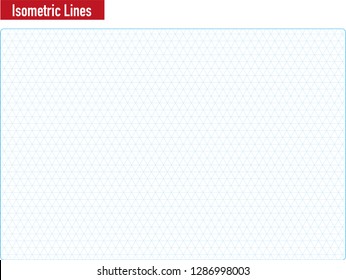 Isometric grid black. Template for your design.