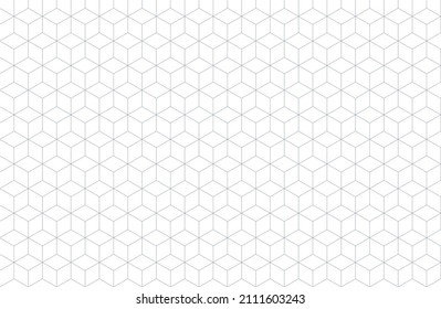 Isometric grid with editable strokes background. Vector geometric seamless pattern. Can be used as template for technical drawing 