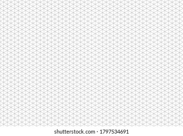 Isometric Grid Seamless Pattern. Abstract Triangle Background. Vector Illustration, EPS 10.