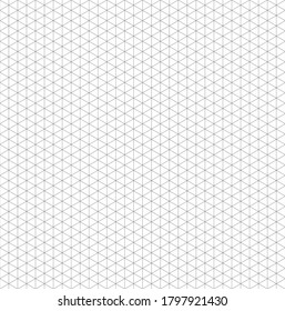Isometric grid seamless pattern. Abstract triangle background. Vector illustration, EPS 10.