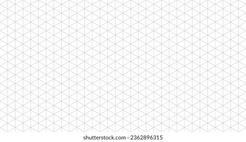 Isometric grid seamless pattern. Isometric grid template. Seamless isometric grid mockup. Vector illustration