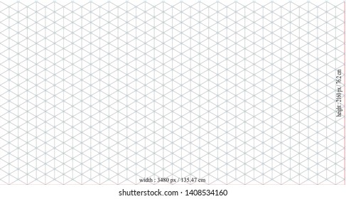 Isometric grid vector template, radius 30 degrees and 150 degrees, Dimensions Width 3840 pixels / 135.47 cm Height 2160 pixels / 76.2 cm
