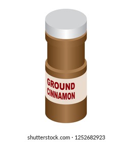 Isometric Ground Cinnamon Container