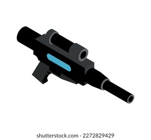 Isometric gun for laser tag game icon 3d vector illustration