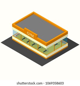 Isometric Gym. Gym Building