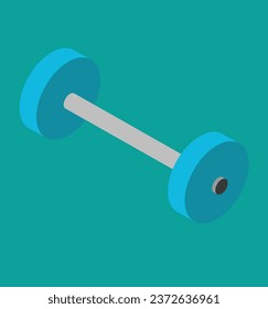 isometric gym weight test vector design illustration