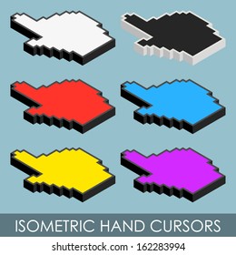 Isometric hand cursors