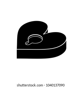 Isometric heart with padlock simple icon concept vector illustration
