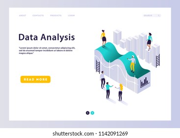  Isometric high technology concept, data center, data storage isometric vector illustration 