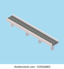 Isometric Highway Bridge Building