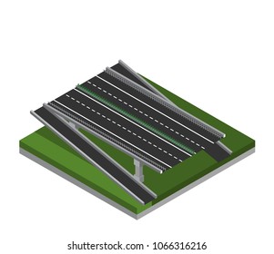 isometric highway ramp