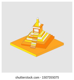 isometric history of ancient temples