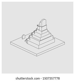 isometric history of ancient temples