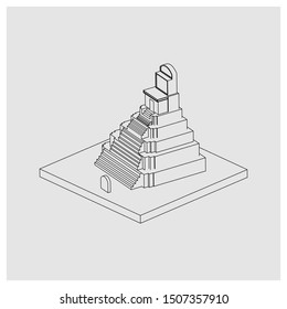 isometric history of ancient temples