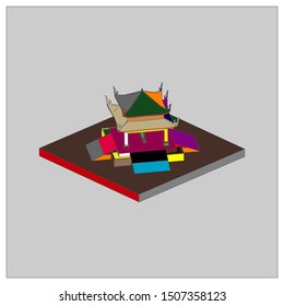 isometric history of ancient temples
