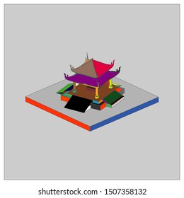 isometric history of ancient temples