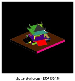 isometric history of ancient temples