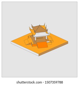 isometric history of ancient temples