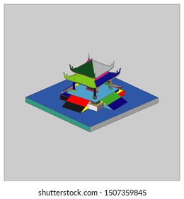 isometric history of ancient temples