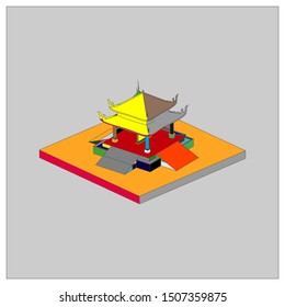 isometric history of ancient temples