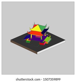 isometric history of ancient temples