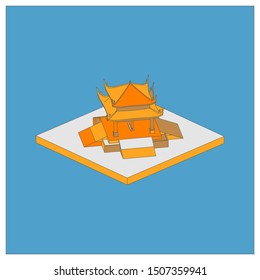 isometric history of ancient temples