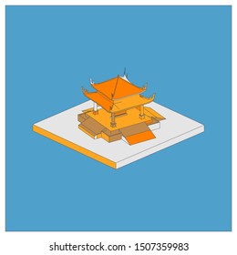 isometric history of ancient temples