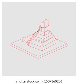 isometric history of ancient temples