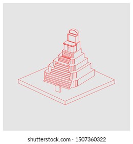 isometric history of ancient temples