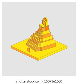 isometric history of ancient temples