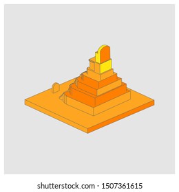 isometric history of ancient temples