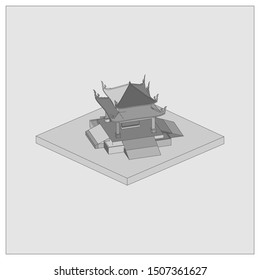 isometric history of ancient temples