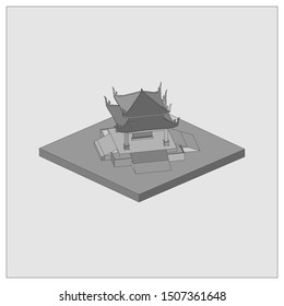 isometric history of ancient temples