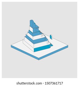 isometric history of ancient temples